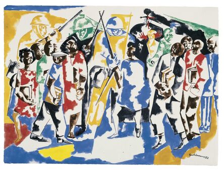Jacob Lawrence, ‘Soldiers and Students’, 1962