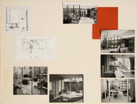 Frederick E. Emmons & Quincy Jones, ‘Presentation panel for Arcadia Metal Projects Headquarters, Fullerton, CA with vintage original photographs by Dale Healy and reproductions of site plan’, ca. 1950