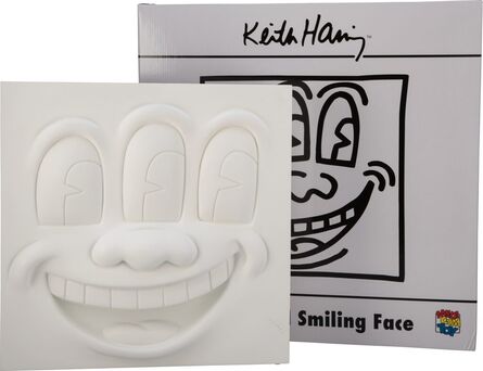 Keith Haring, ‘Three Eyed Smiling Face (White)’, 2018