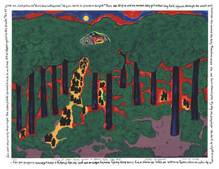 Faith Ringgold, ‘Coming to Jones Road Under a Blood Red Sky #5’, 2004