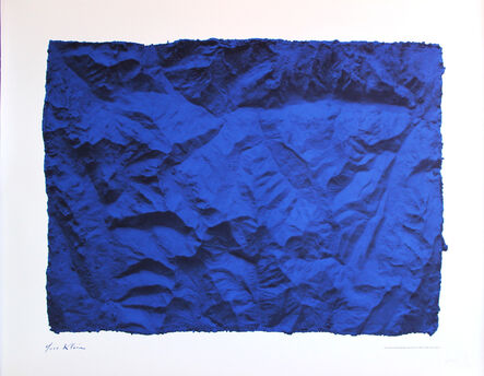 Yves Klein, YVES KLEIN BLUE TEXTURAL MODERN ART PAINTING (1928)