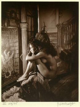 James Van Der Zee, ‘Nude by Fireplace’, 1923