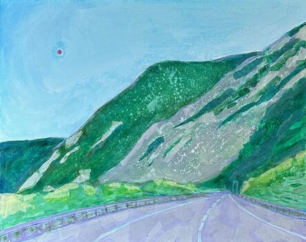 Mountains Oil Pastel Drawing