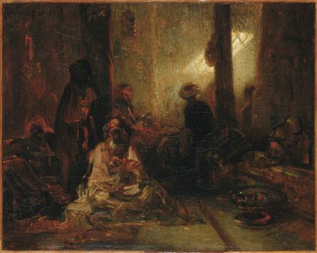 Alexandre-Gabriel Decamps, ‘Interior of a Turkish Cafe’, Between 1833 and 1860