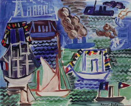 Raoul Dufy, ‘Le port, voiliers et cargos’, ca. 1923