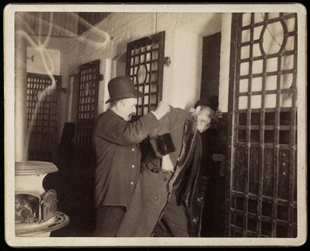 Richard Hoe Lawrence, ‘[Well-dressed man being thrown into jail]’, ca. 1895