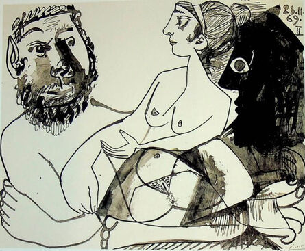 Pablo Picasso, ‘Femme Nue Et Deux Tetes ’, 1969