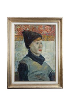 Abdul Hadi El-Gazzar, ‘Portrait of an Italian Woman’, 1960