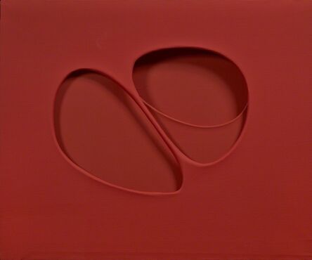 Paolo Scheggi, ‘Intersuperficie curva dal rosso (Costruzione su forme inventate)’, 1962