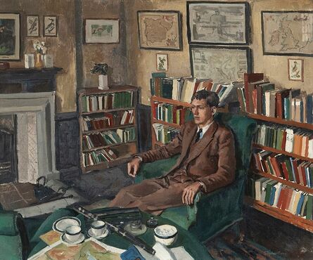 Stephen Bone, ‘Gavin in his study at St John’s, early 1920s’, ca. 1920