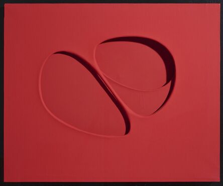 Paolo Scheggi, ‘Intersuperficie Curva dal Rosso (Curved Intersurface from Red)’, 1962