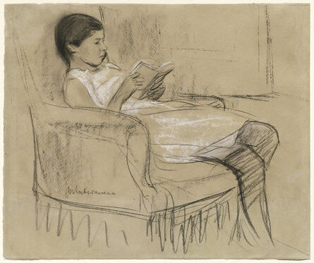 Max Liebermann, ‘The Artist's Daughter Käthe Reading in a Chair’, 1893/1895