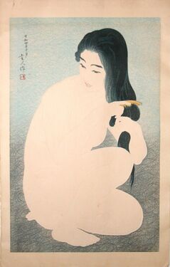 Kotondo Torii, ‘Woman Combing Her Hair’, October 1929