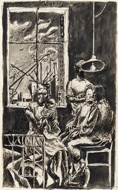 Werner Tübke, ‘Australien’, Study to the murals "Die Fünf Kontinente" in the Leipzig hotel "Astoria" from 1958