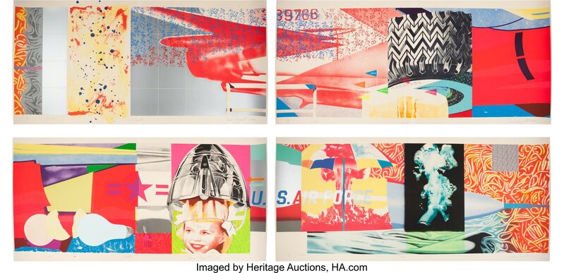 James Rosenquist | F-111 (South, West, North, East) (four works) (1974) |  Artsy