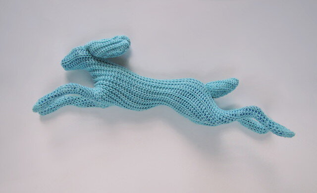 Dunlicraft Rachel Rabbit Turquoise Cabled Rabbit (2019) by Rachel Denny | Artsy