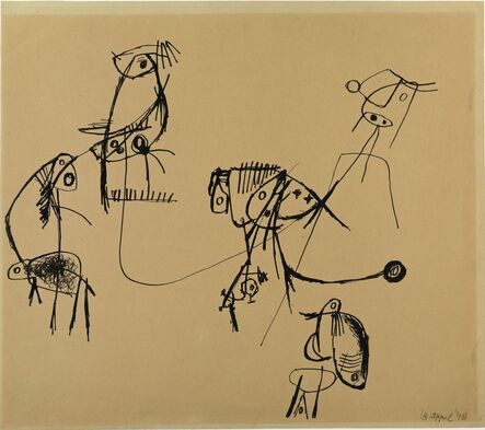 Karel Appel, ‘Créatures venues de l’espace n° 2’, 1948