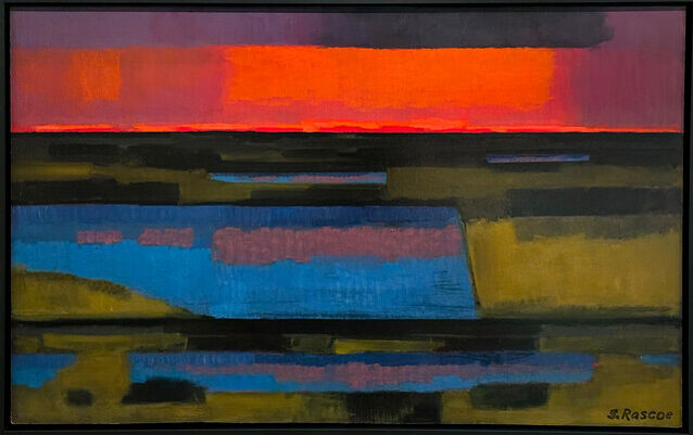 Stephen Thomas Rascoe | Oilfield with Blue Lake (ca. 1955) | Available ...