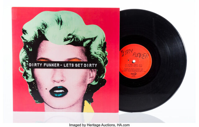 Banksy x Dirty Funker - Let's Get Dirty (Kate Moss) - Pochette de disque + vinyle - Street Art Banksy x Dirty Funker - Let's Get Dirty (Kate Moss) - Pochette de disque + vinyle - Street Art