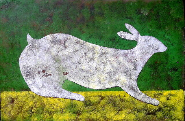 Larry Calkins | white bunny rabbit (2023) | Available for Sale | Artsy