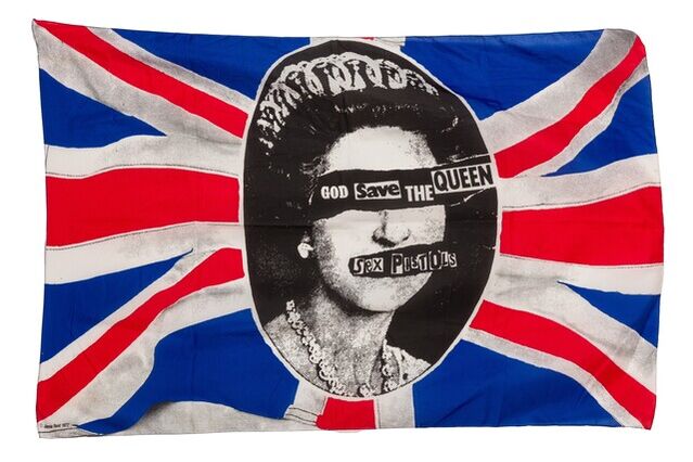 Parche Bordado Sex Pistols God Save The Queen - Tamaño 10 X 9.5 Cm, Producto Oficial
