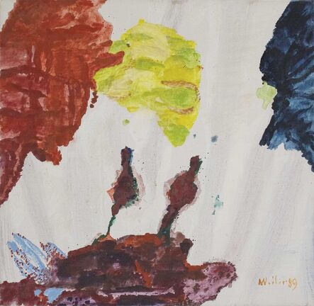 Max Weiler, ‘2 einsame Bäume’, 1989