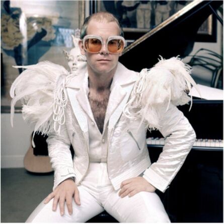 Elton John in Dodger uniform, 1975 — Limited Edition Print - Terry O