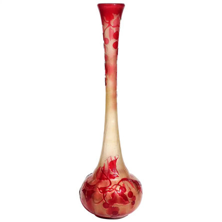 Emile Gallé, ‘Emile Galle Fire Polished Tall Stemmed Vase’, ca. 1900