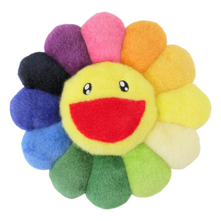 takashi murakami sunflower pillow rainbow colorful soft throw smile