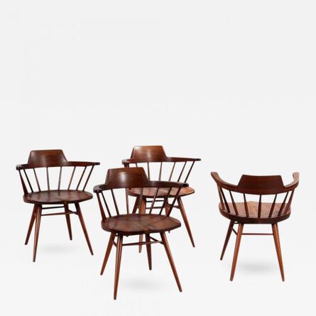 George Nakashima, ‘Set of Four Captain Chairs’, 1976