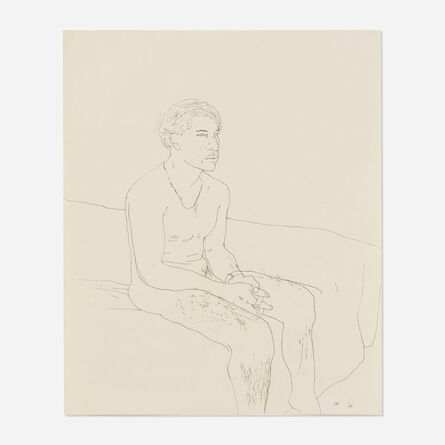 David Hockney, ‘Peter Nude, Sitting on Edge of Bed’, 1968