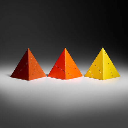 Lucio Fontana, ‘Piramide (three works)’, c. 1967