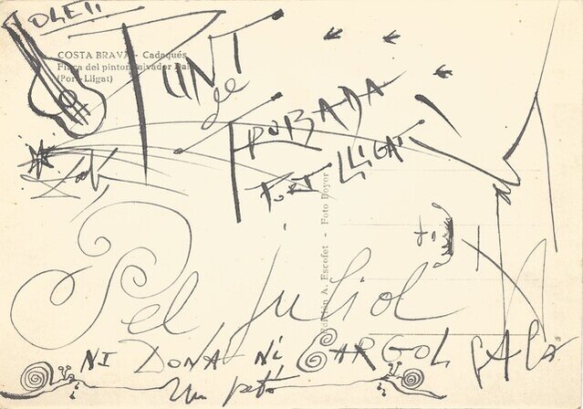 Picasso Letters AUTOGRAPH LETTER SIGNED TO PABLO PICASSO (ca. 1958) by Salvador Dalí ...