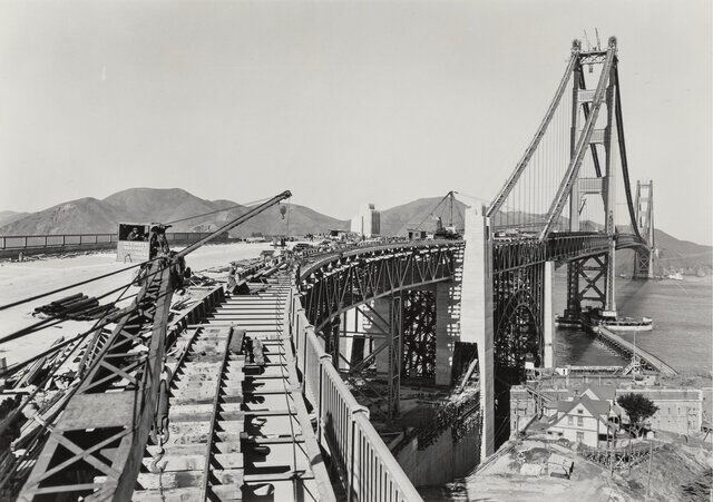 Peter Stackpole | Curve, Golden Gate Bridge (ca. 1937-printed no later ...