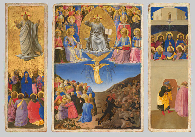 Fra Angelico Corsini Triptych Ascension Last Judgment Petecost About 1447 1448 Artsy