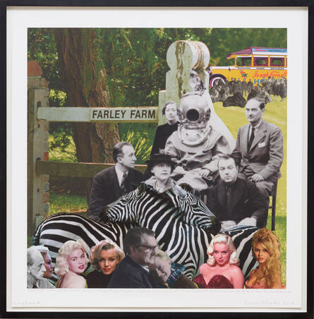 Peter Blake, ‘Joseph Cornell’s Holiday – England, Farley Farm. Some Surrealists, two Zebras, Roland and Lee, and a few Famous Blondes’, 2019