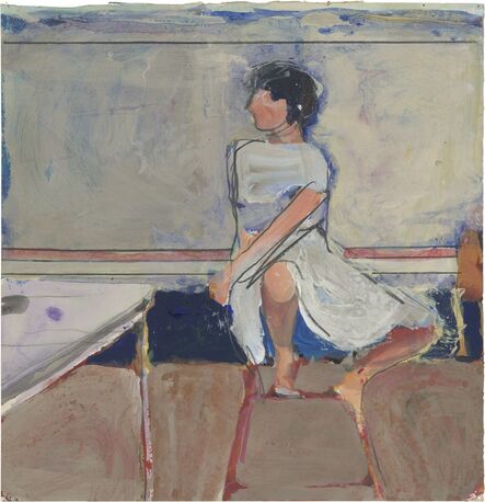 Richard Diebenkorn, ‘Untitled (Woman on Stool)’, 1965