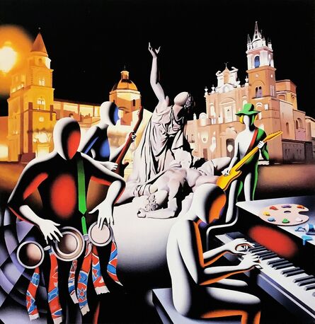 Mark Kostabi, ‘THE FIRST SET WAS IN STONE’, 2014