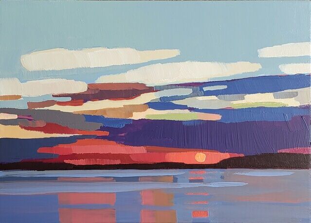 Shelley Ripple Shelley Mansel | Orange Ripple Sunset (2024) | Available for Sale | Artsy