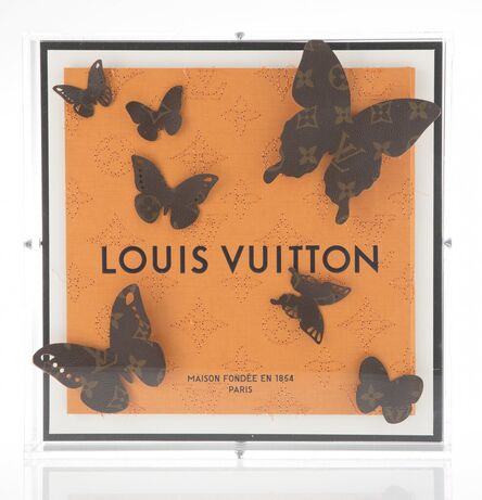 Louis Vuitton Love Blue on Orange by Stephen Wilson