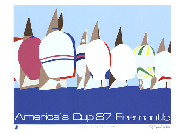 1987 America's Cup Race VIII by Franco Costa Original 