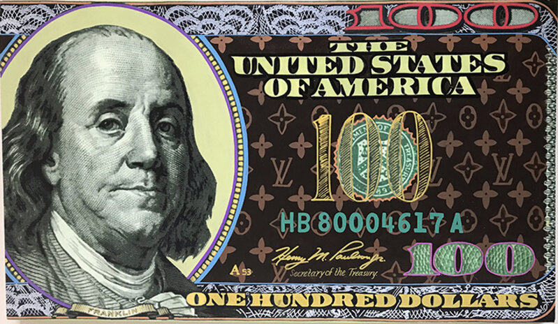 Steve Kaufman  Louis Vuitton $100 Dollar Ben Franklin (2006