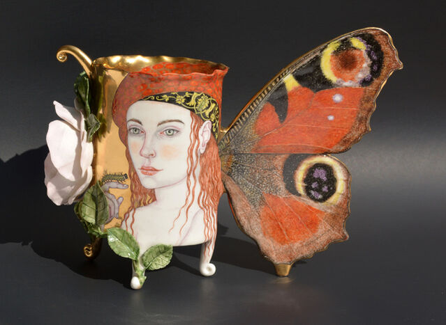 Irina S. Zaytceva | Peacock Butterfly Vase (2017) | Artsy