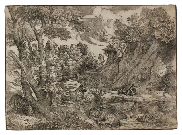 Niccolò Boldrini | Saint Jerome in the Wilderness (c. 1525-1530) | Artsy