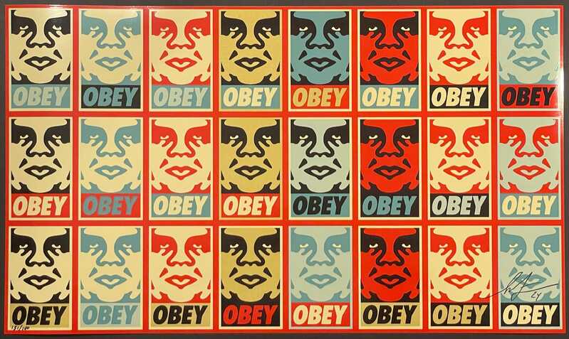 Shepard Fairey Icon Un-Cut Stickers (Repetition With Variation