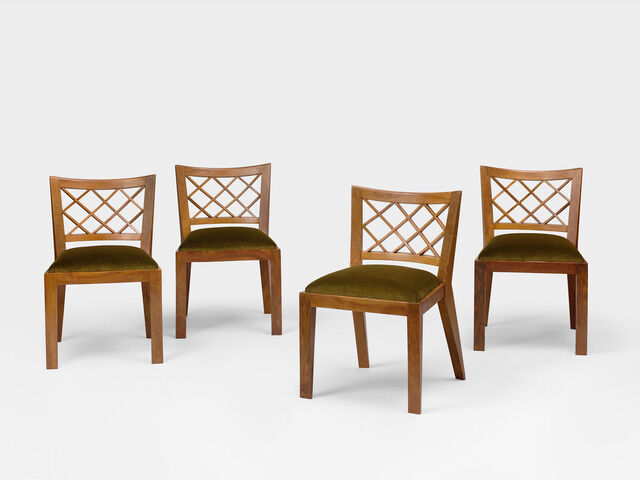 Jean Royere Set Of 4 Croisillon Chairs Ca 1937 Available For Sale