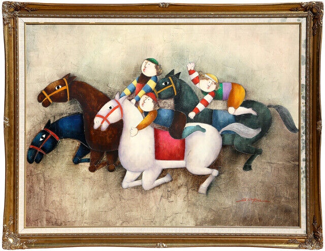 Joyce Roybal | Figures Riding Horses (circa 1960) | Available for Sale ...