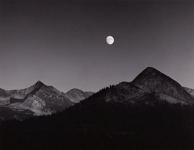 Ansel Adams | Moonrise from Glacier Point, Yosemite National Park ...