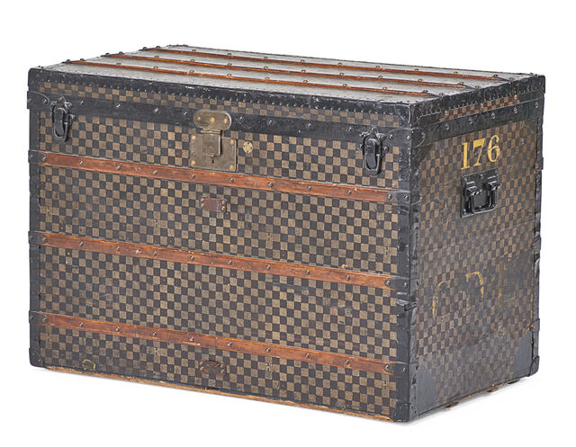 Sold at Auction: Miniature Louis Vuitton Steamer Trunk