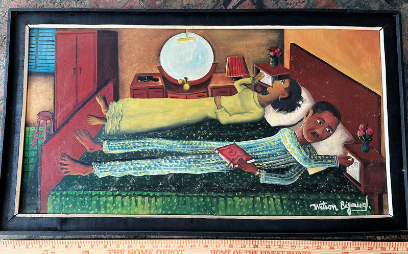 Wilson Bigaud | Haitian Couple in Bed Simultaneously Adjusting their ...